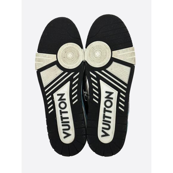 Louis Vuitton Black & Blue Logo Trainers - Picture 7 of 8